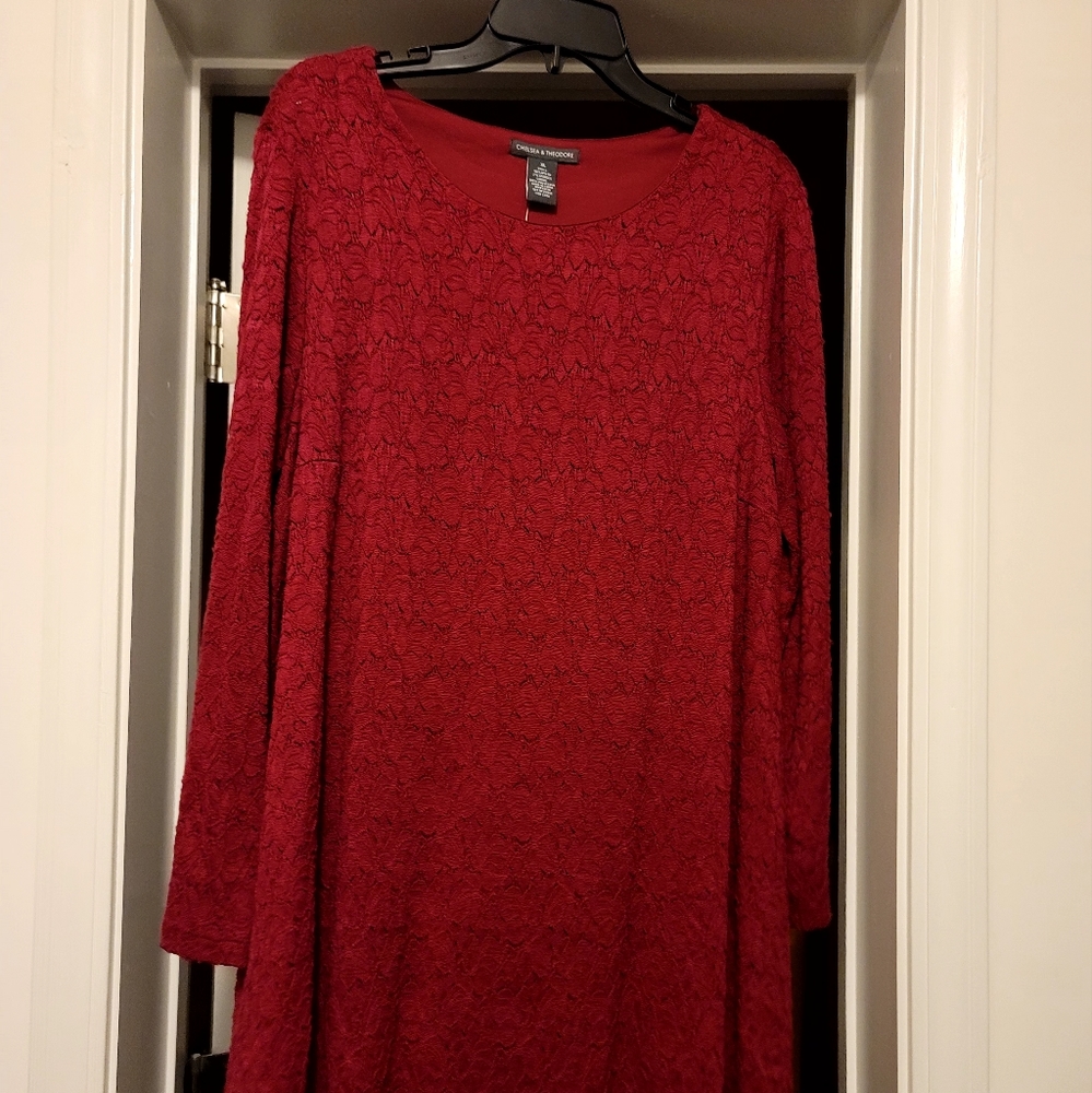 NWT RED KNEE LENGTH DRESS